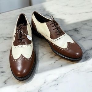 Stuart Mc Guire,Mens,Dress shoes,Brown.Cream,Sz 9.5,Leather